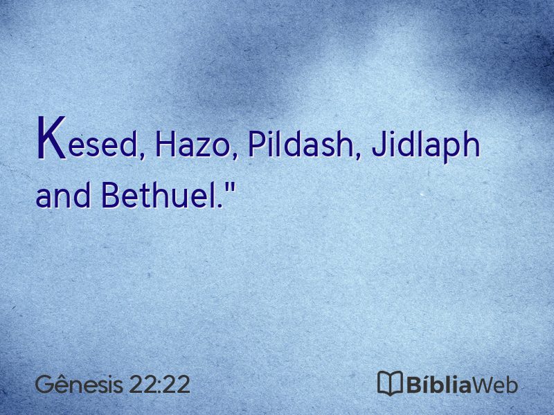 Gênesis 22:22 em imagem para compartilhar