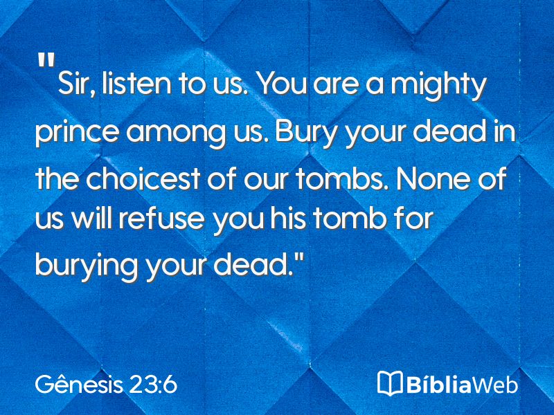 Gênesis 23:6 em imagem para compartilhar