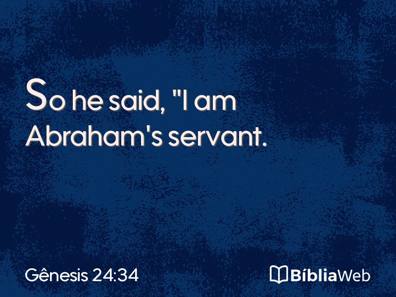 Gênesis 24:34 em imagem para compartilhar