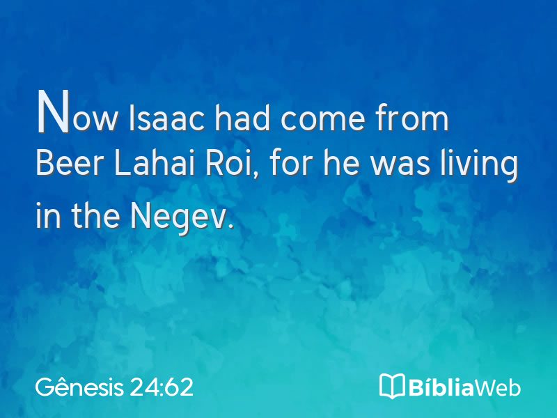 Gênesis 24:62 em imagem para compartilhar