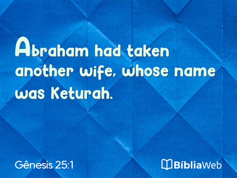 Gênesis 25:1 em imagem para compartilhar