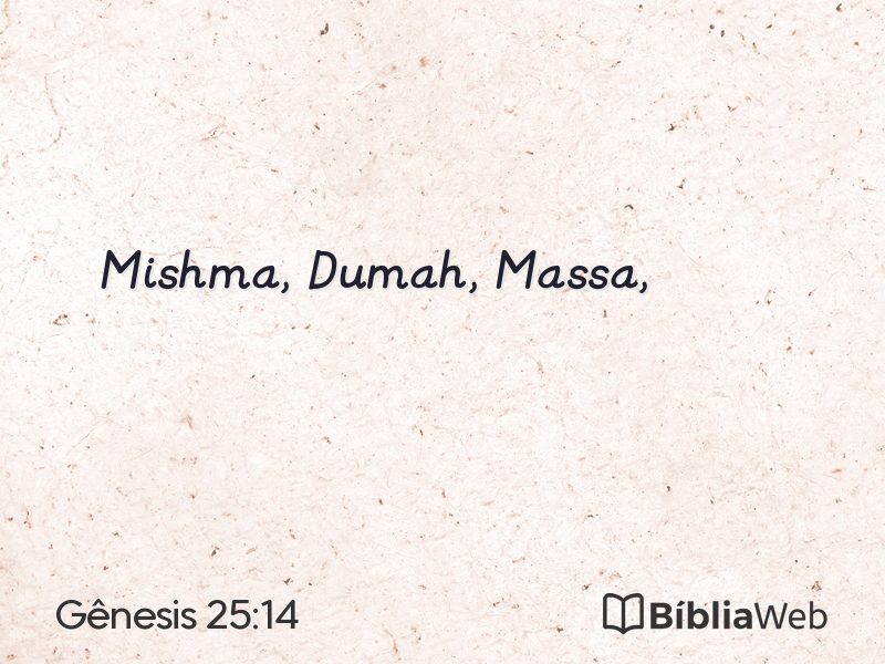 Gênesis 25:14 em imagem para compartilhar