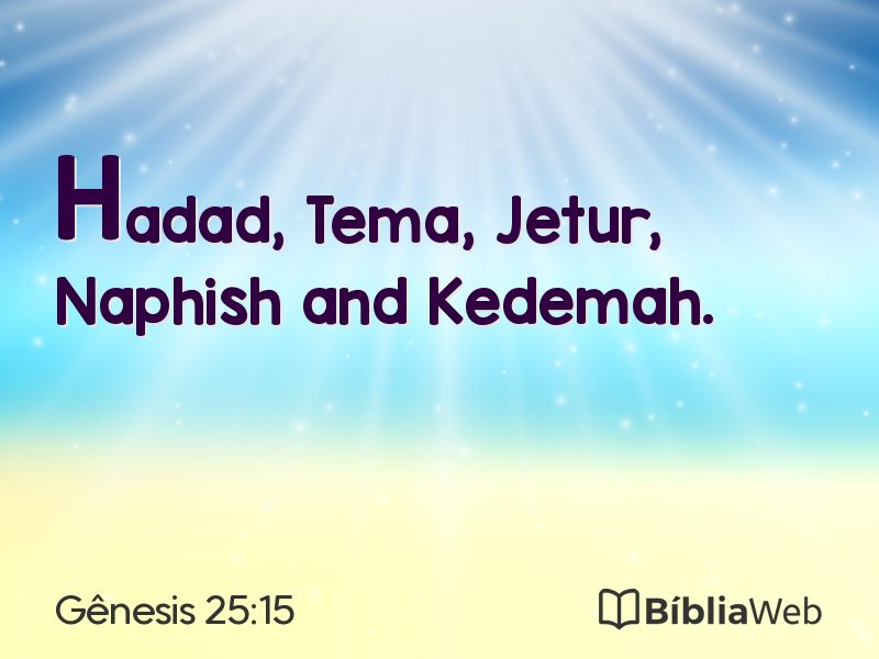 Gênesis 25:15 em imagem para compartilhar