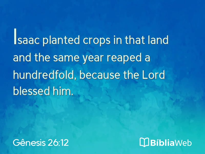 Gênesis 26:12 em imagem para compartilhar
