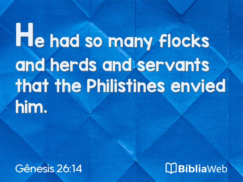 Gênesis 26:14 em imagem para compartilhar