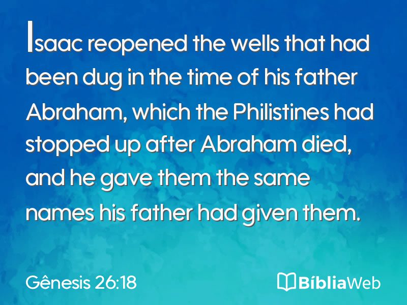Gênesis 26:18 em imagem para compartilhar