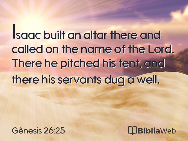Gênesis 26:25 em imagem para compartilhar