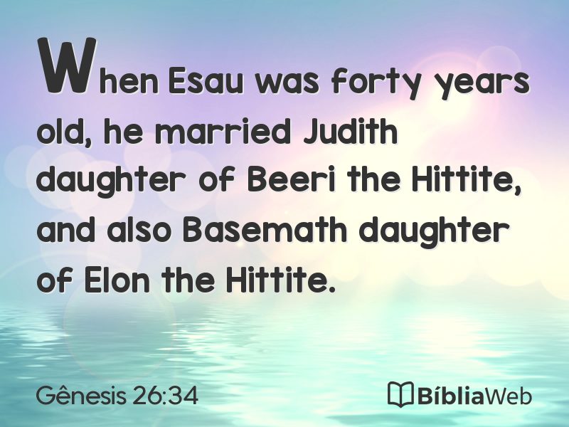 Gênesis 26:34 em imagem para compartilhar