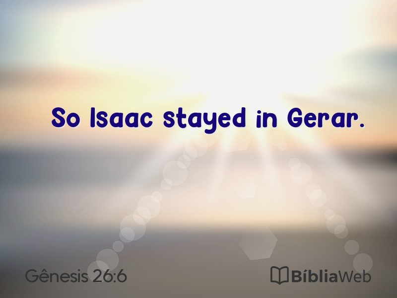 Gênesis 26:6 em imagem para compartilhar