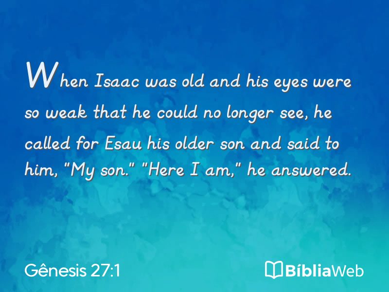 Gênesis 27:1 em imagem para compartilhar
