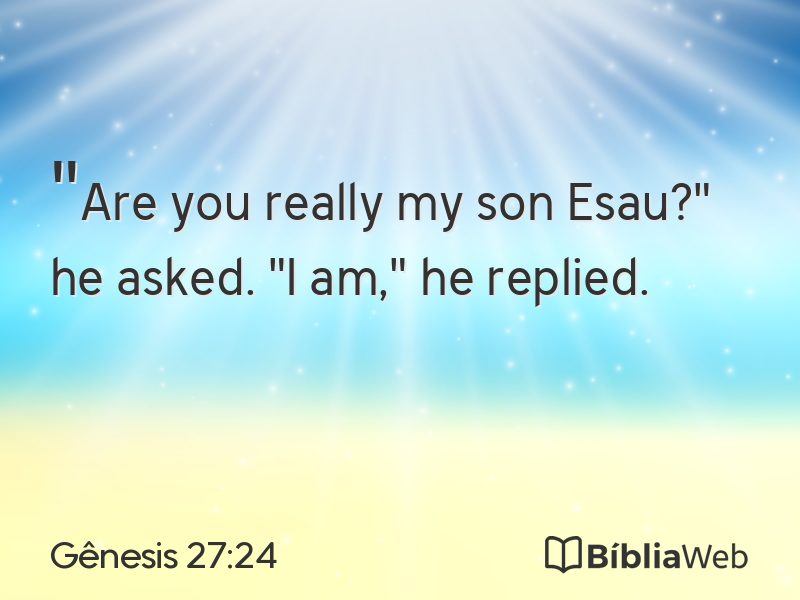 Gênesis 27:24 em imagem para compartilhar