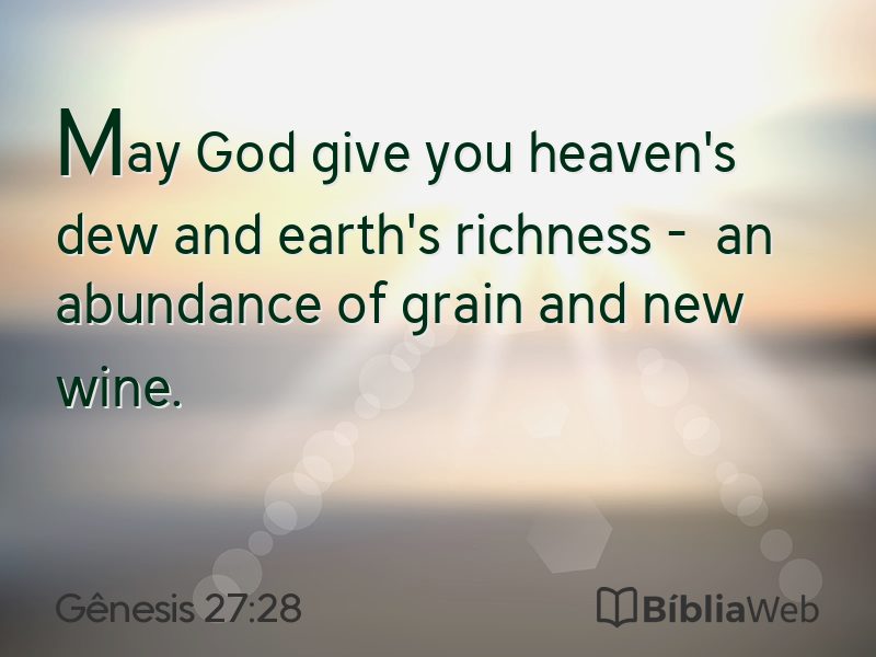 Gênesis 27:28 em imagem para compartilhar
