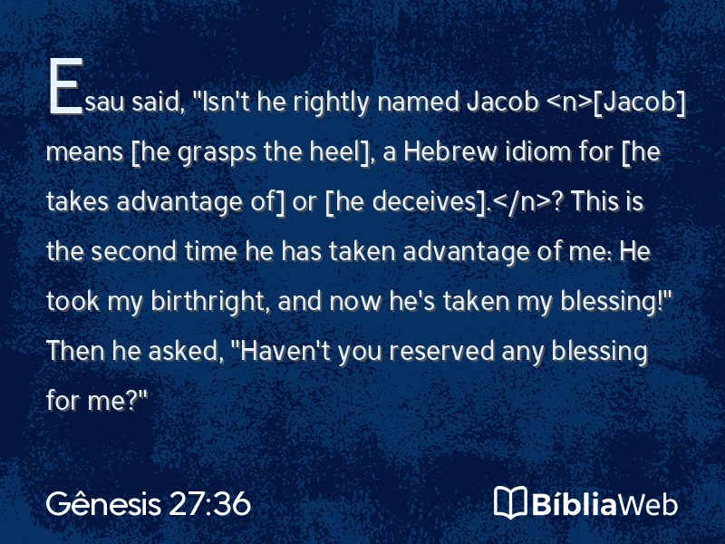 Gênesis 27:36 em imagem para compartilhar