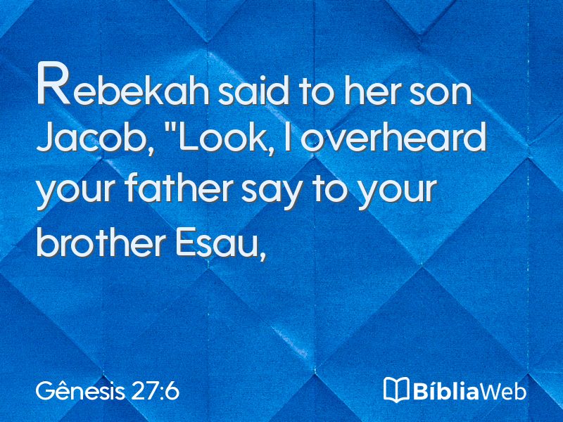 Gênesis 27:6 em imagem para compartilhar
