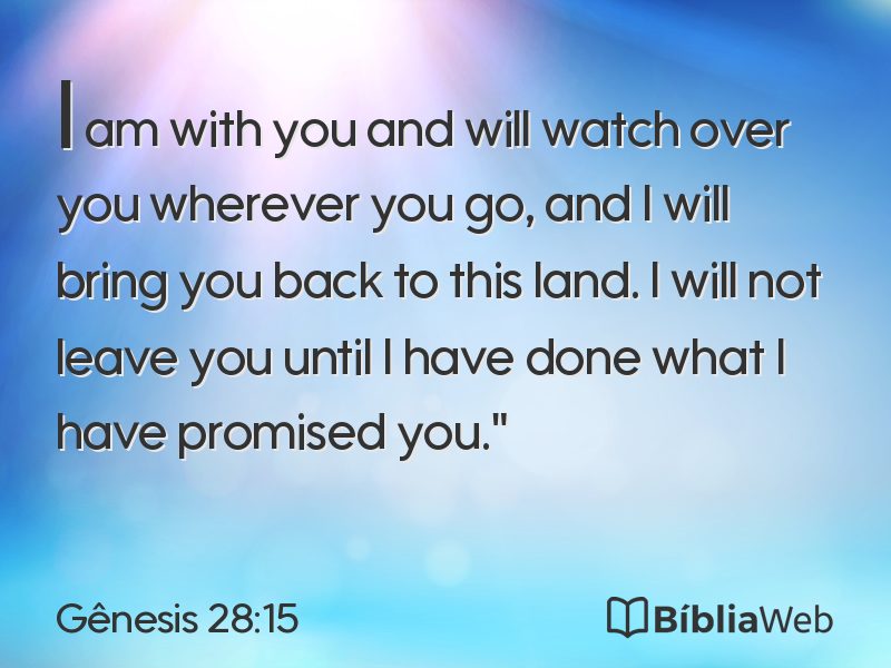 Gênesis 28:15 em imagem para compartilhar