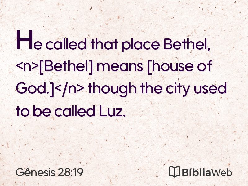 Gênesis 28:19 em imagem para compartilhar