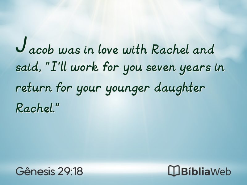 Gênesis 29:18 em imagem para compartilhar