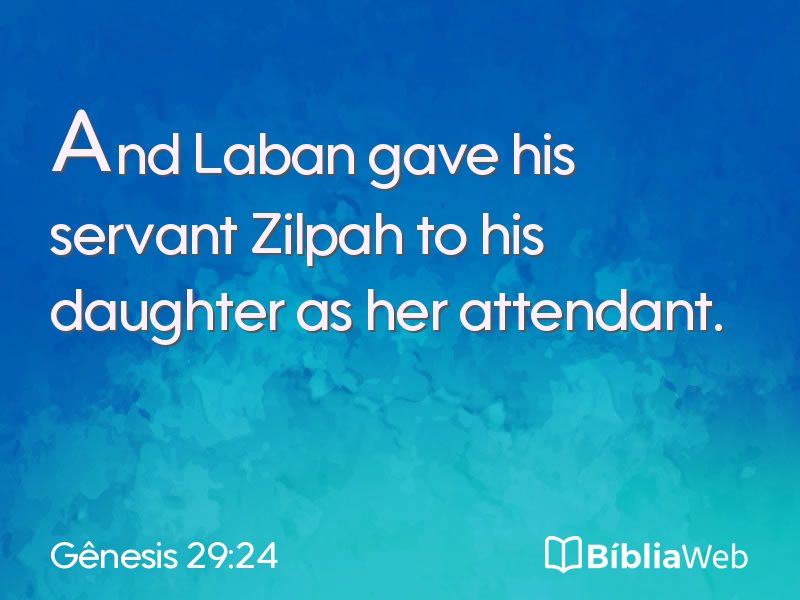 Gênesis 29:24 em imagem para compartilhar