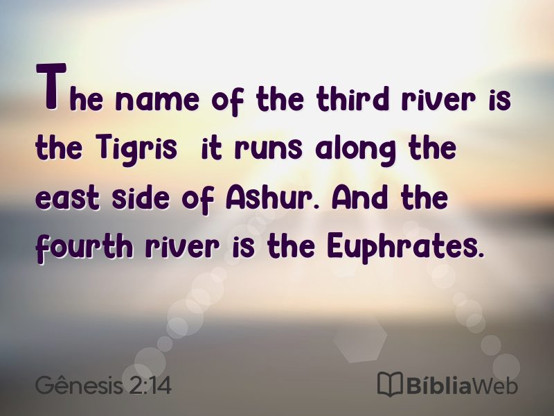 Gênesis 2:14 em imagem para compartilhar