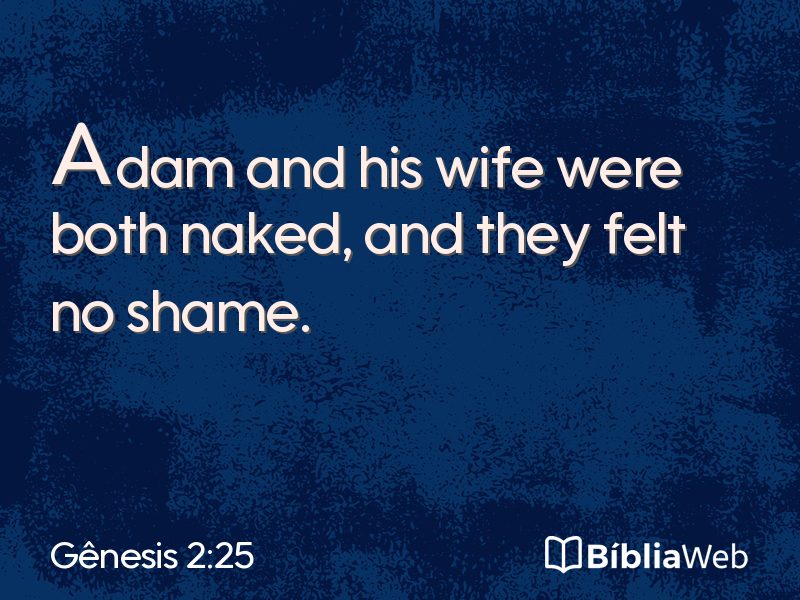 Gênesis 2:25 em imagem para compartilhar