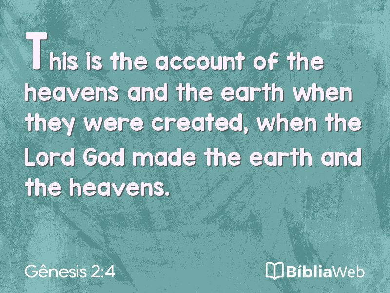 Gênesis 2:4 em imagem para compartilhar