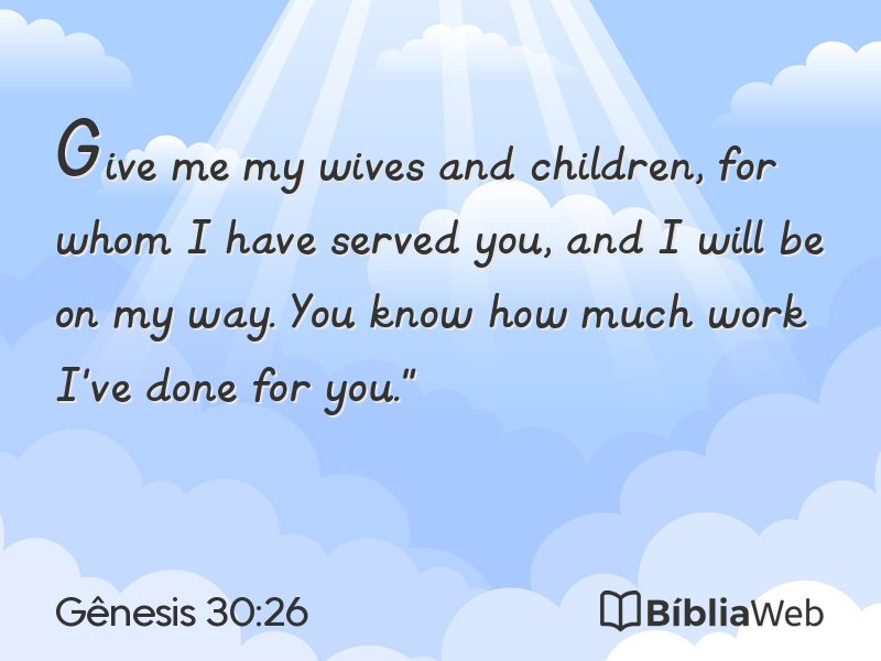 Gênesis 30:26 em imagem para compartilhar