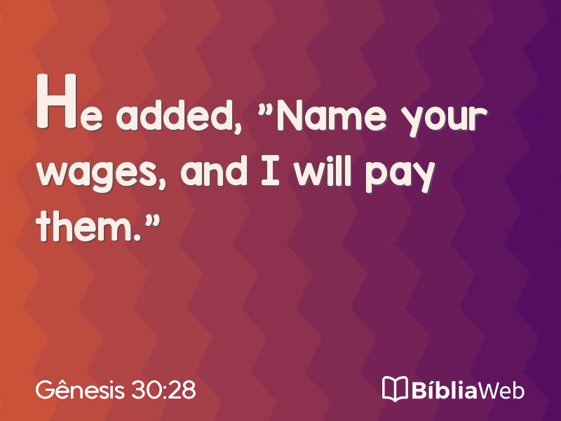 Gênesis 30:28 em imagem para compartilhar