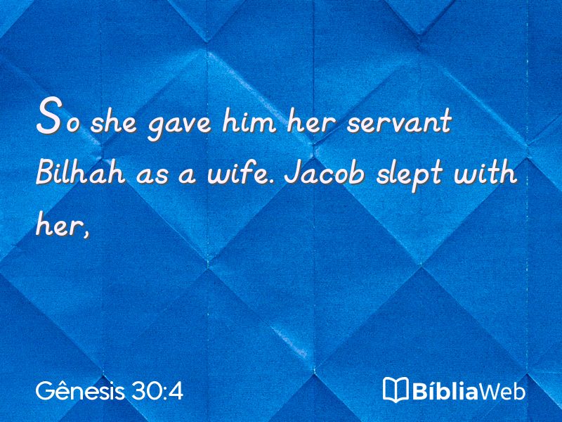Gênesis 30:4 em imagem para compartilhar