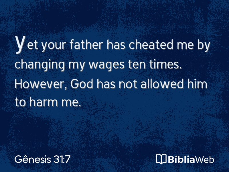 Gênesis 31:7 em imagem para compartilhar