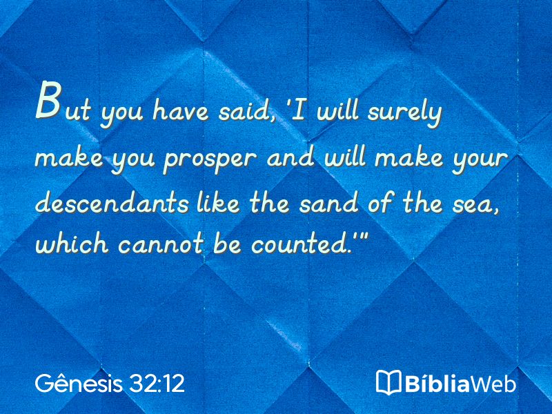 Gênesis 32:12 em imagem para compartilhar