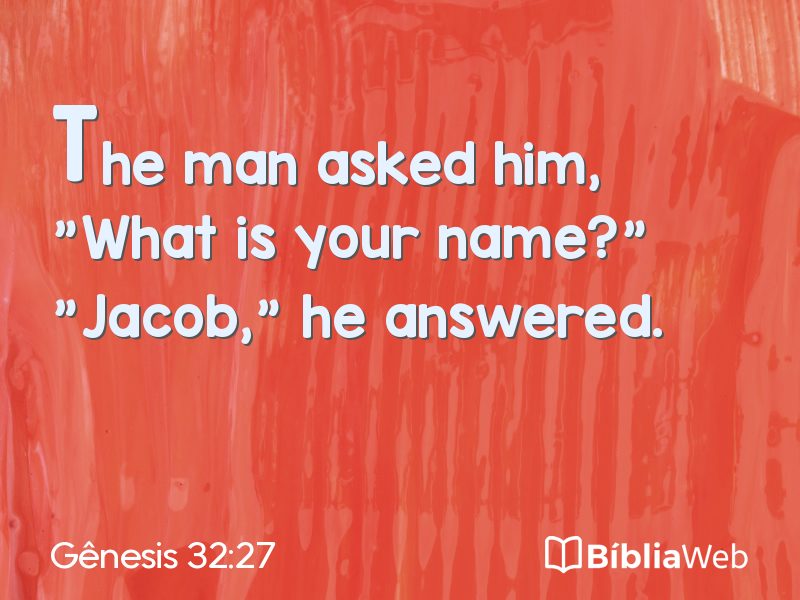 Gênesis 32:27 em imagem para compartilhar
