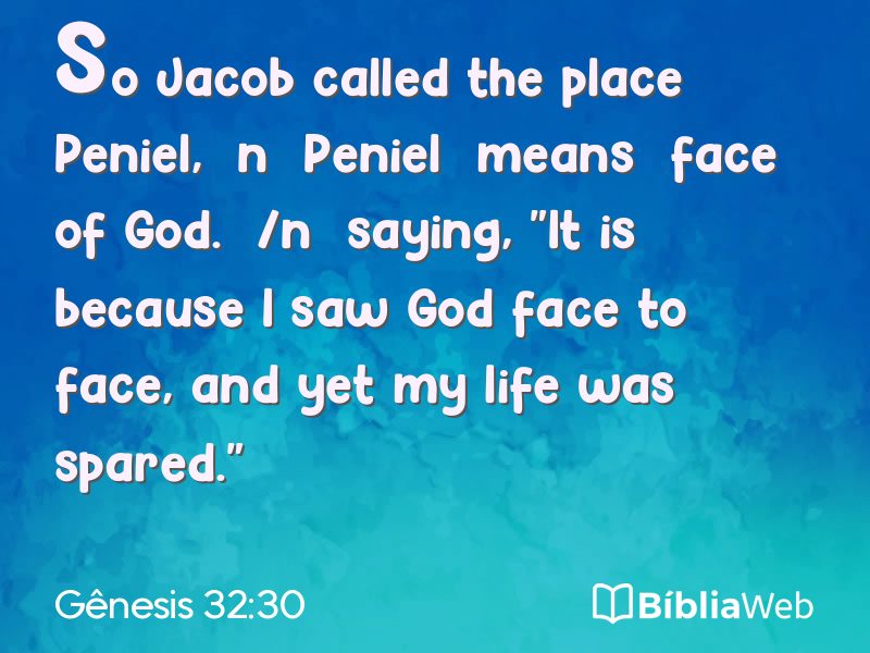 Gênesis 32:30 em imagem para compartilhar