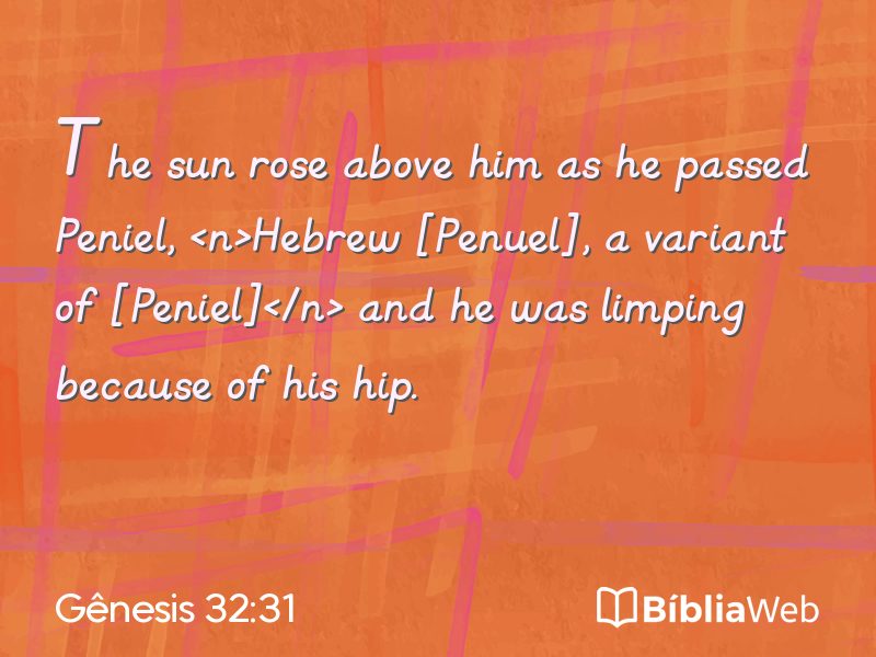 Gênesis 32:31 em imagem para compartilhar