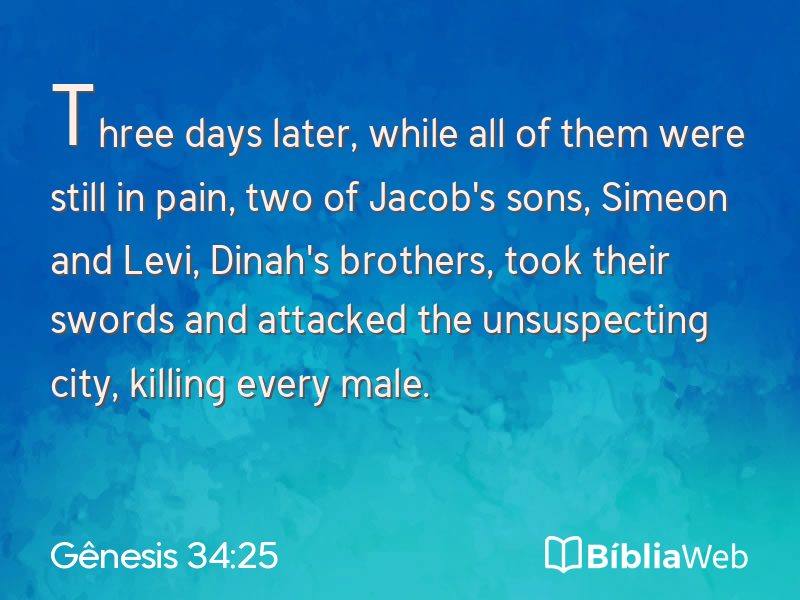 Gênesis 34:25 em imagem para compartilhar