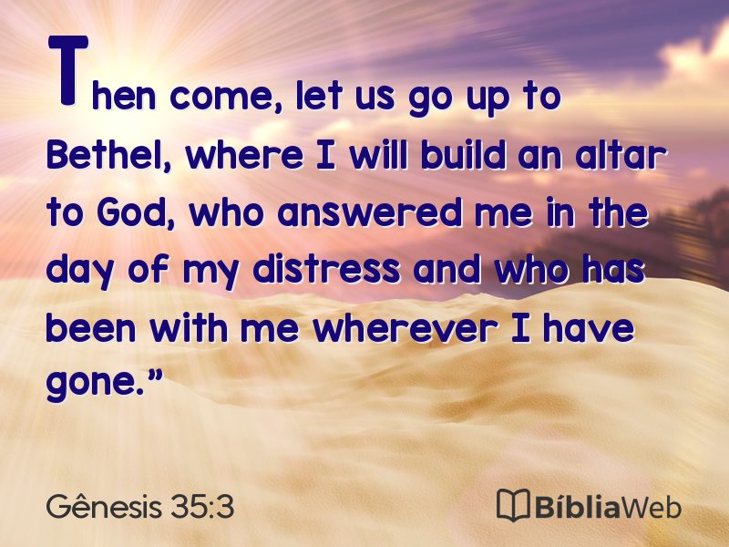 Gênesis 35:3 em imagem para compartilhar