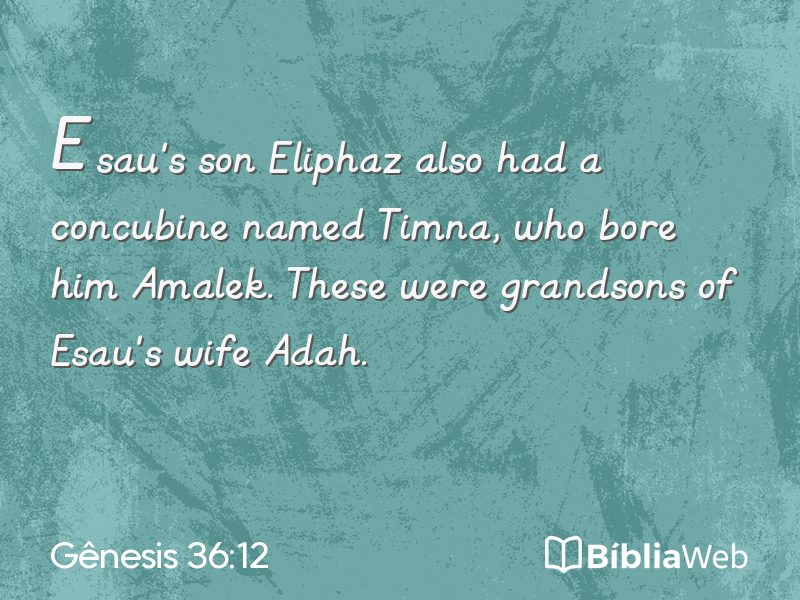 Gênesis 36:12 em imagem para compartilhar