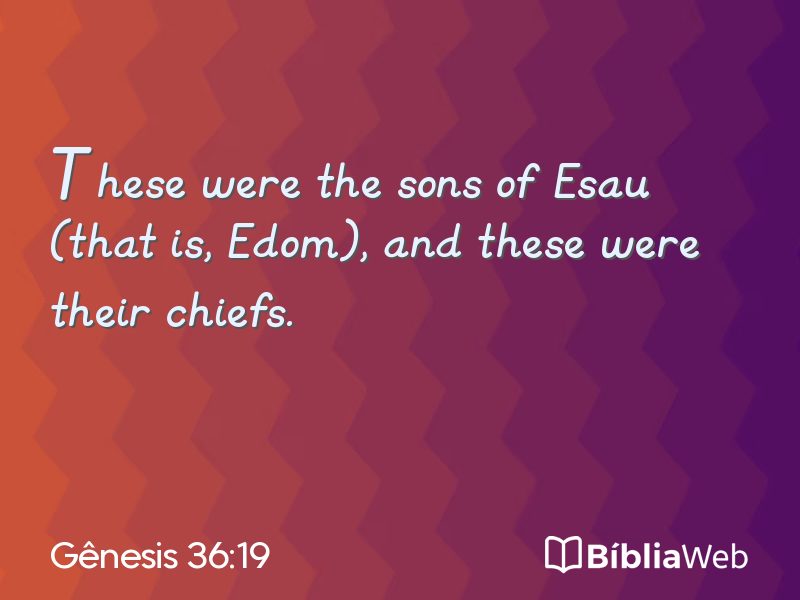 Gênesis 36:19 em imagem para compartilhar