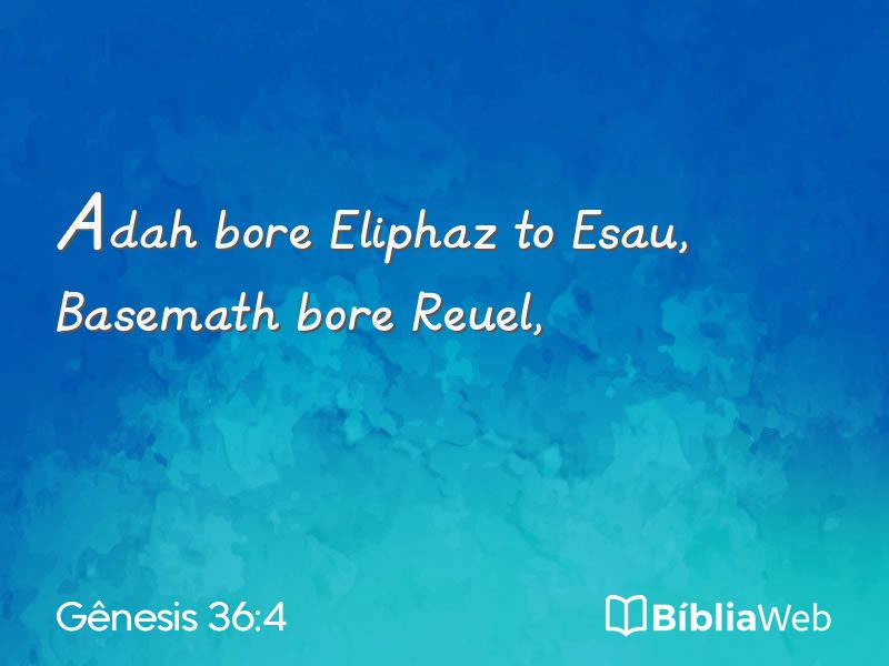 Gênesis 36:4 em imagem para compartilhar