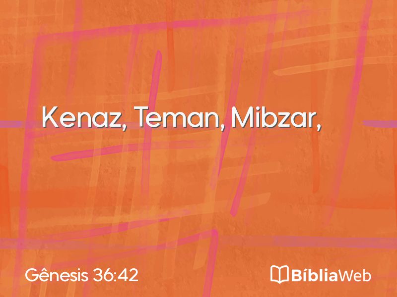 Gênesis 36:42 em imagem para compartilhar