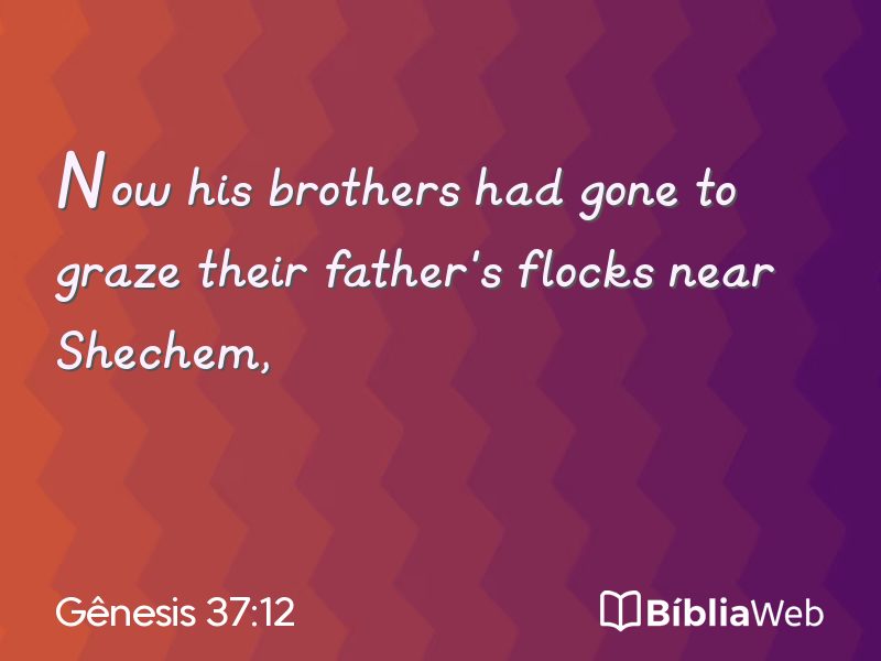 Gênesis 37:12 em imagem para compartilhar