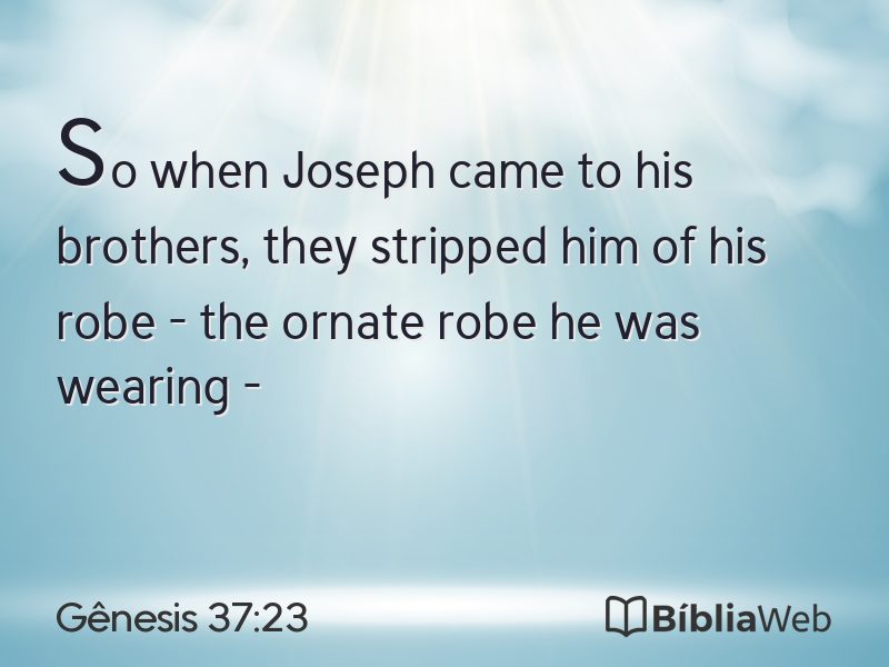 Gênesis 37:23 em imagem para compartilhar