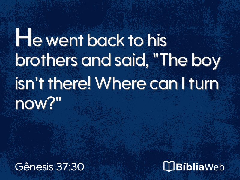 Gênesis 37:30 em imagem para compartilhar
