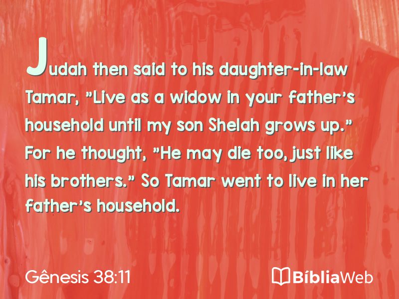 Gênesis 38:11 em imagem para compartilhar