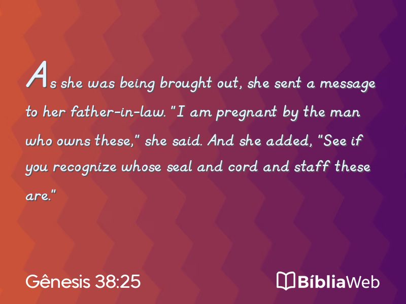 Gênesis 38:25 em imagem para compartilhar