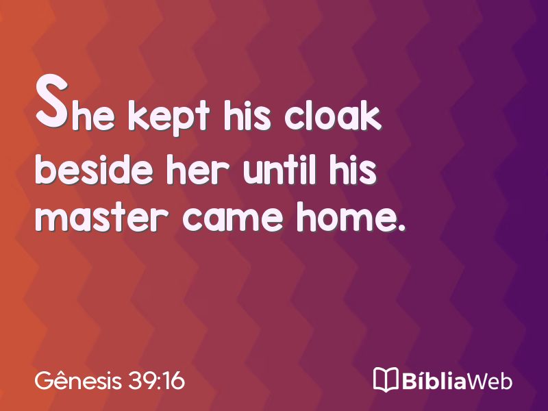 Gênesis 39:16 em imagem para compartilhar