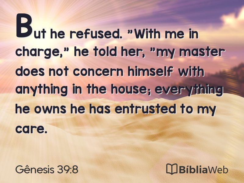 Gênesis 39:8 em imagem para compartilhar