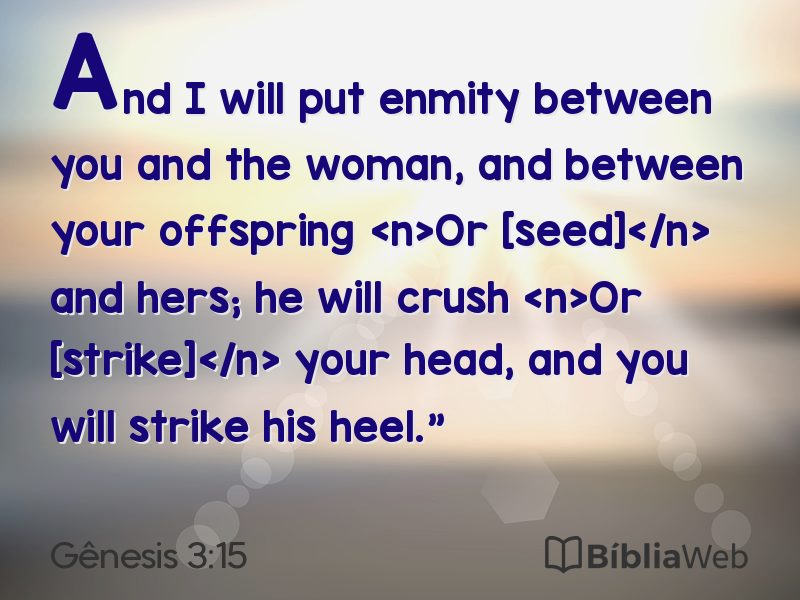Gênesis 3:15 em imagem para compartilhar