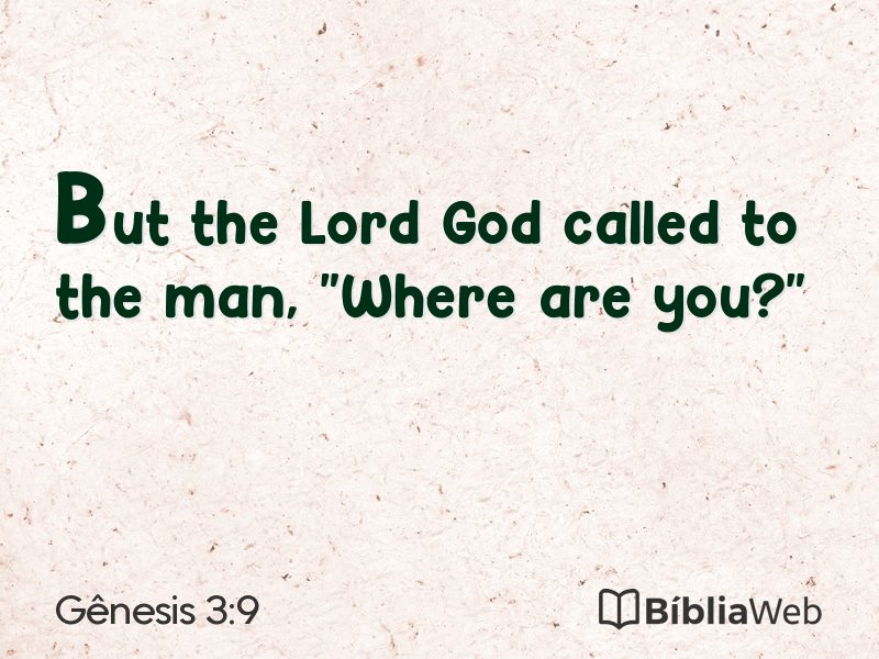 Gênesis 3:9 em imagem para compartilhar
