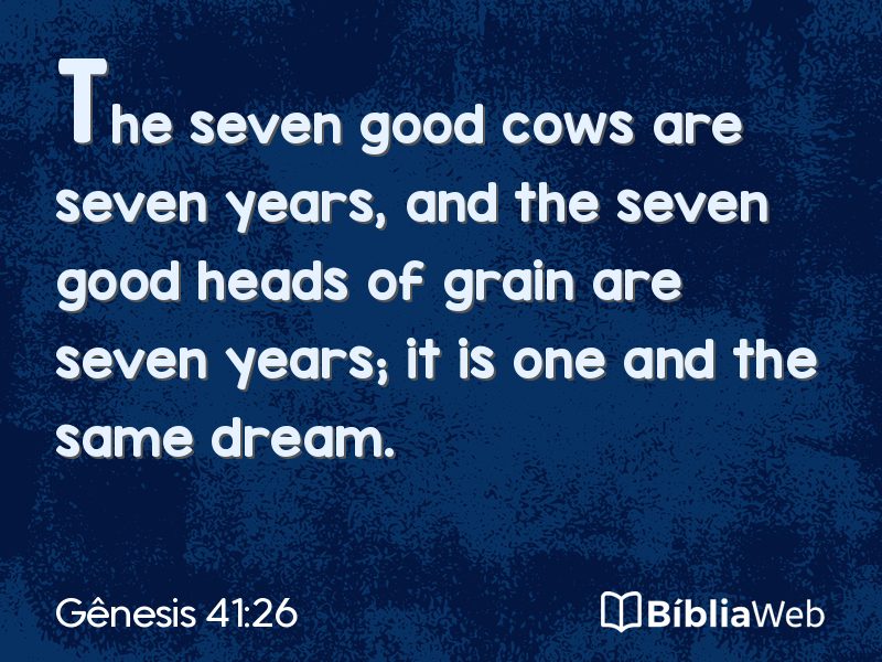 Gênesis 41:26 em imagem para compartilhar