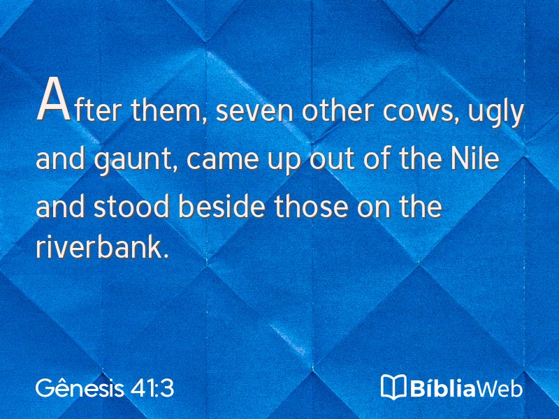 Gênesis 41:3 em imagem para compartilhar